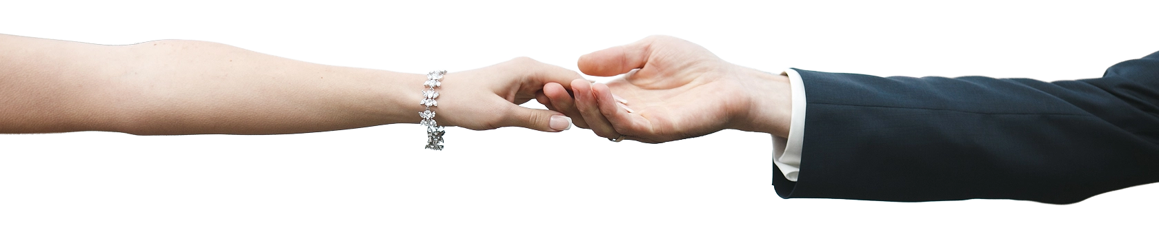 Couple holding hands